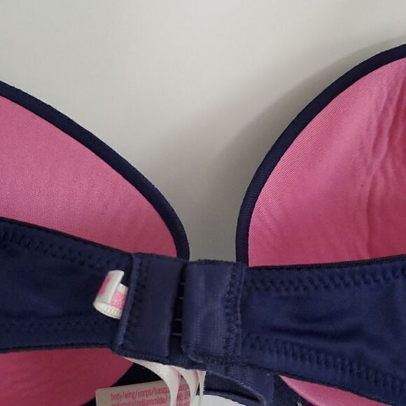 PINK Victoria's Secret Wear Everywhere Lightly Lined T-Shirt Bra Blue Size 32D - Picture 4 of 12